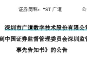 免费八字顶格重罚！*ST广道实控人被终身市场禁入